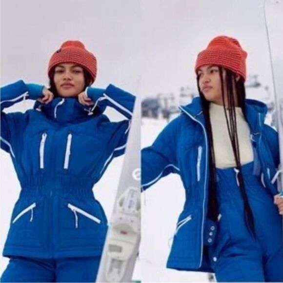 New! Free People Movement All Prepped Ski Jacket in Sapphire Blue size S - Picture 4 of 16